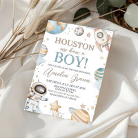 Houston, nous avons un bébé garçon, douche de bébé