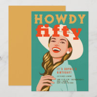 Howdy Fifty Western Retro Chic Green 50e anniversa