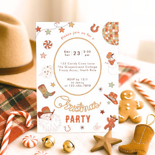 Invitation Howdy Partner Western Christmas Party