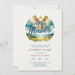 Invitation Hug from Heaven Poem Celebration of Life Memorial