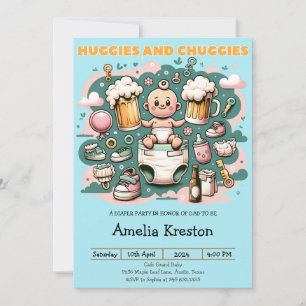 Invitation Huggies et chouggies saluent la paternité