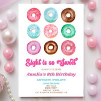 Huit est tellement sucré Donut 8e fête d'anniversa