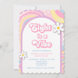 Invitation Huit est une Vibe Super, Retro Girl Pastel Colors