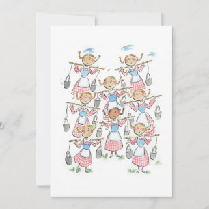 Invitation Huit servantes à traire