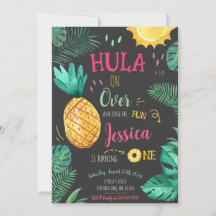Invitation Hula Tropical Sur Plus De 1Er Anniversaire