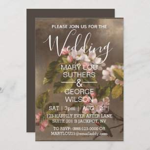 Invitation Humming Bird and Apple Blossoms Mariage