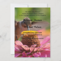 Hummingbird Zinnia Flower Mariage romantique