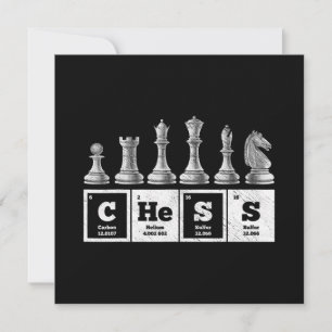 Invitation humoriste joueur d'échecs geek périodique système