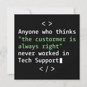 Invitation Humour de l'assistance technique pour le service c