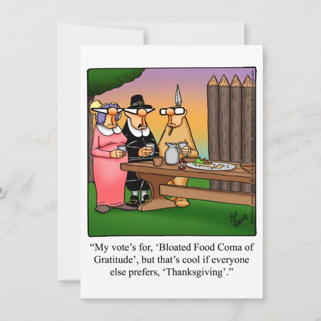 Invitation Humour de Thanksgiving "Food Coma" Dîner Invitatio (Devant)