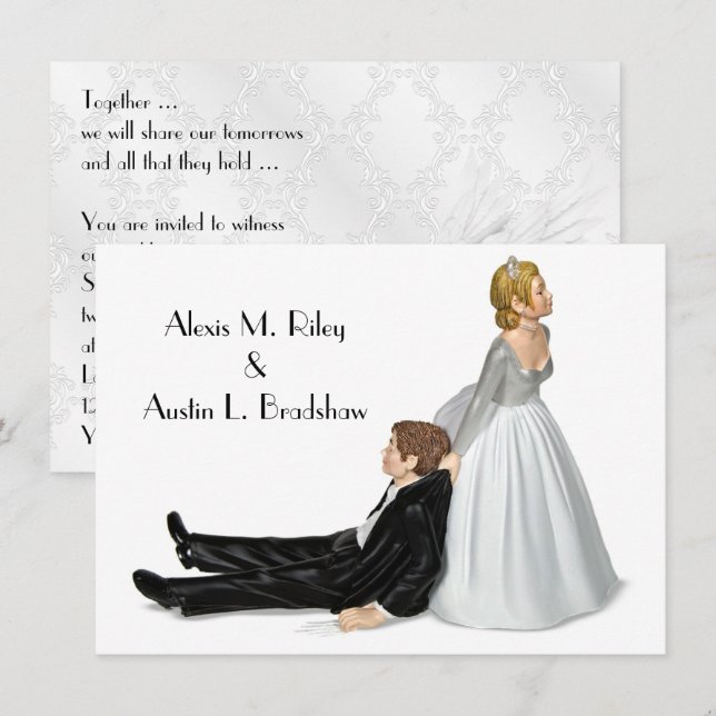 Invitation Humour mariage (Devant / Derrière)