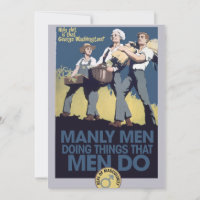 Humour vintage Manly HOMMES