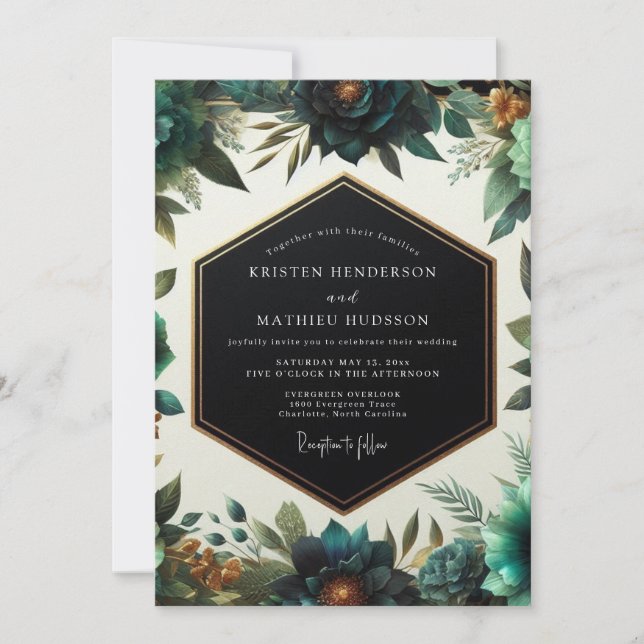 Invitation Hunter Auburn Gloaming Wedding (Devant)
