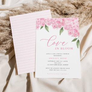 Invitation Hydrangea rose Amour en Fleur Douche nuptiale