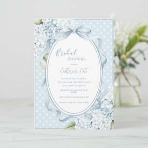 Invitation Hydrangeas Florales Bleus Fête de Mariage Fantaisi