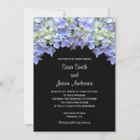 Hydrangée violette sur Mariage Arrière - plan noir