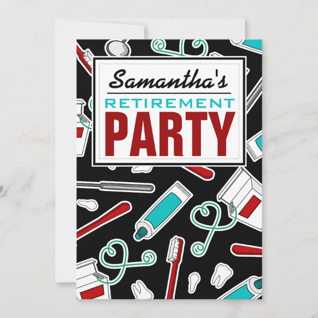 Invitation Hygiéniste dentaire / Parti de la retraite des den (Devant)
