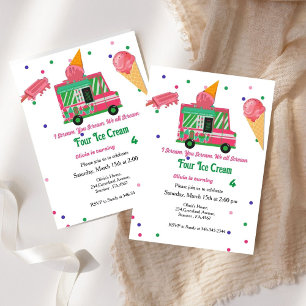 Invitation I Cream Four glace gream fille glace anniversaire