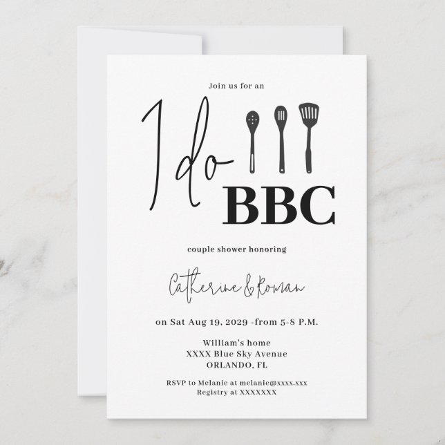 Invitation I do Barbecue Couple Shower (Devant)