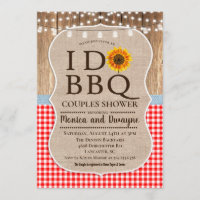 I DO BBBQ Barbecue En vichy String Lights Invitati
