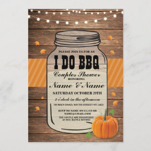 Invitation I DO BBBQ Couples Shoples Automne Fiançailles d'au