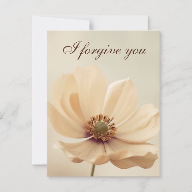 Invitation i forgive you flower (Devant)