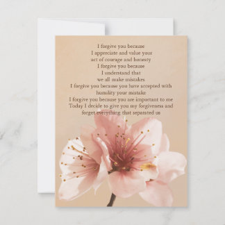 Invitation i forgive you flower