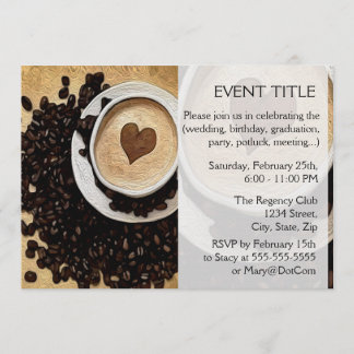 Invitation I Heart Coffee