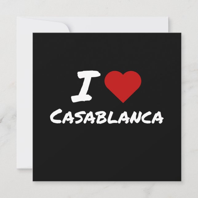 Invitation I Heart love Casablanca city Morocco  (Devant)