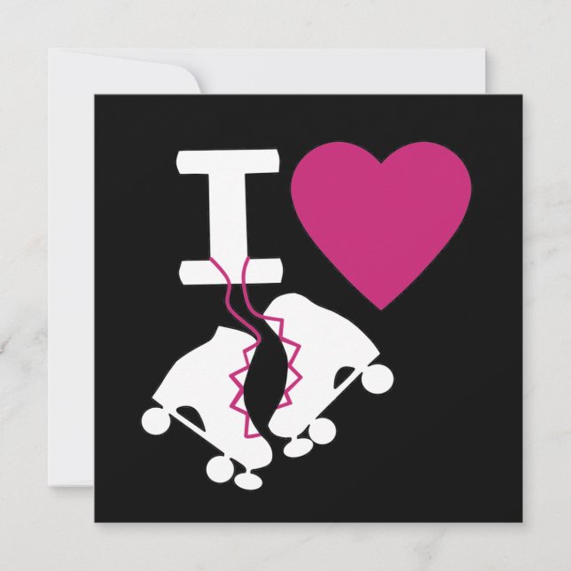 Invitation I Love Roller Skating (Devant)