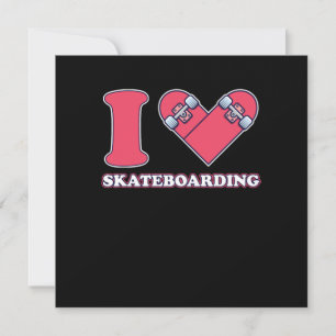 Invitation I Love Skateboarding Skateboard Skate Venin