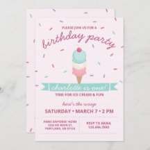 Ice Cream Cone Première fête d'anniversaire