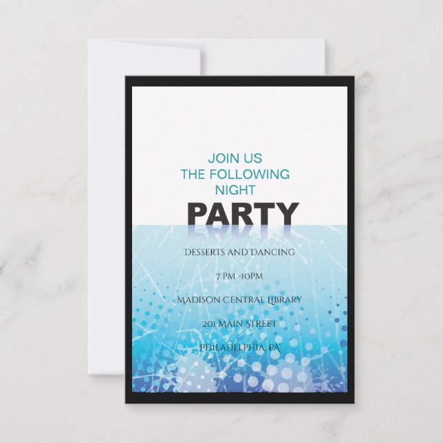 Invitation ICE HOCKEY Bat Bar Mitzvah (Devant)