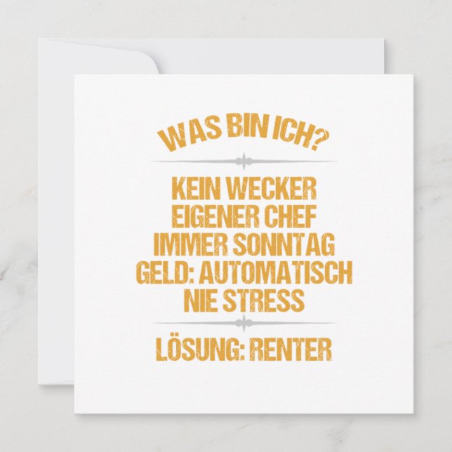 Invitation Ich Bin Rentner 2020 Rentnerin Rente Ruhestand Oma (Devant)
