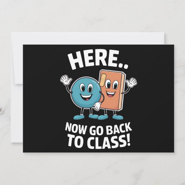 Invitation Ici Maintenant Retournez En Classe Infirmière Scol (Devant)