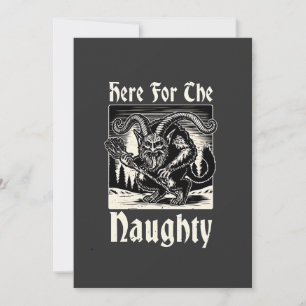 Invitation Ici pour le Krampus vilain Spooky Xmas Diable 