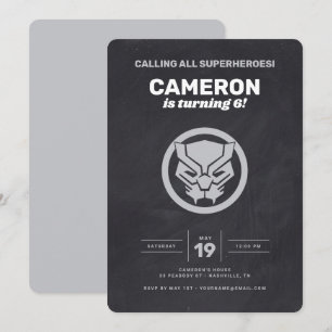 Invitation Icône Black Panther Tableau Anniversaire