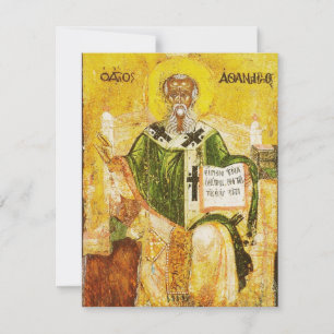 Invitation Icône orthodoxe de saint Athanase d'Alexandrie
