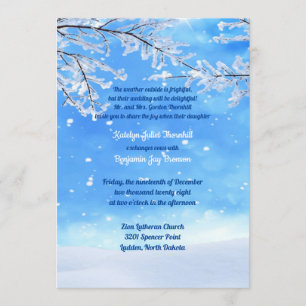 Invitation Icy Branches Winter Wonderland Mariage