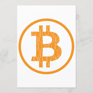 Invitation Idée de cadeau de geek d'art de Blockchain Bitcoin