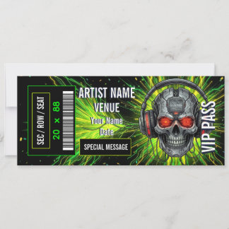 Invitation Idée de cadeau personnalisé de billet de concert D