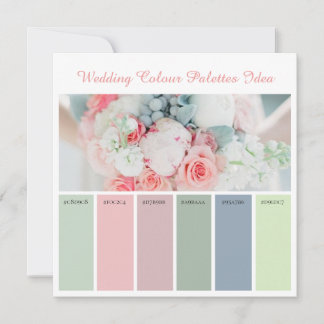 Invitation Idée de palettes de couleurs de mariage  