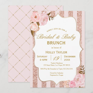 Invitation Idées combinées de Baby shower et de Fête des mari