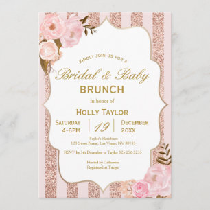 Invitation Idées combinées de Baby shower et de Fête des mari
