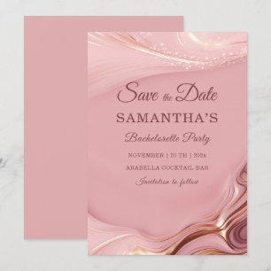 Invitation Idées de Rose Gold pour la fête de Bachelorette à 