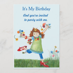 Invitation idiote d'anniversaire de McGilly flower