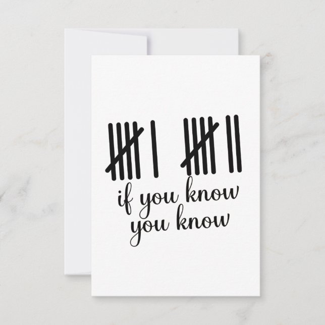 Invitation If You Know You Know Six Seven 6 7 Math  (Devant)