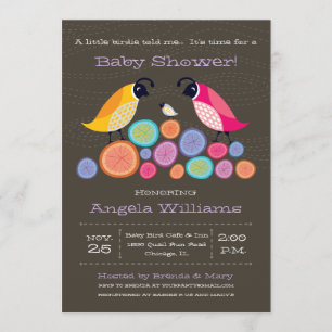 Invitation II de baby shower de cailles de région
