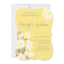 II-Jaune floral élégant