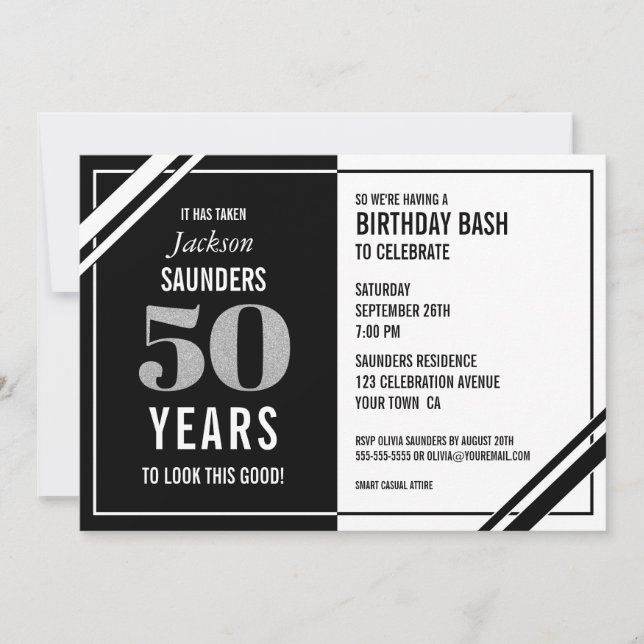 Invitation Il a fallu 50 ans pour regarder ce bon (Devant)